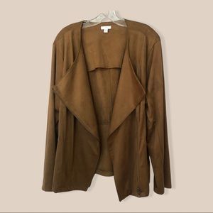 J. JILL Acorn Brown Asymmetrical Jacket 🍁